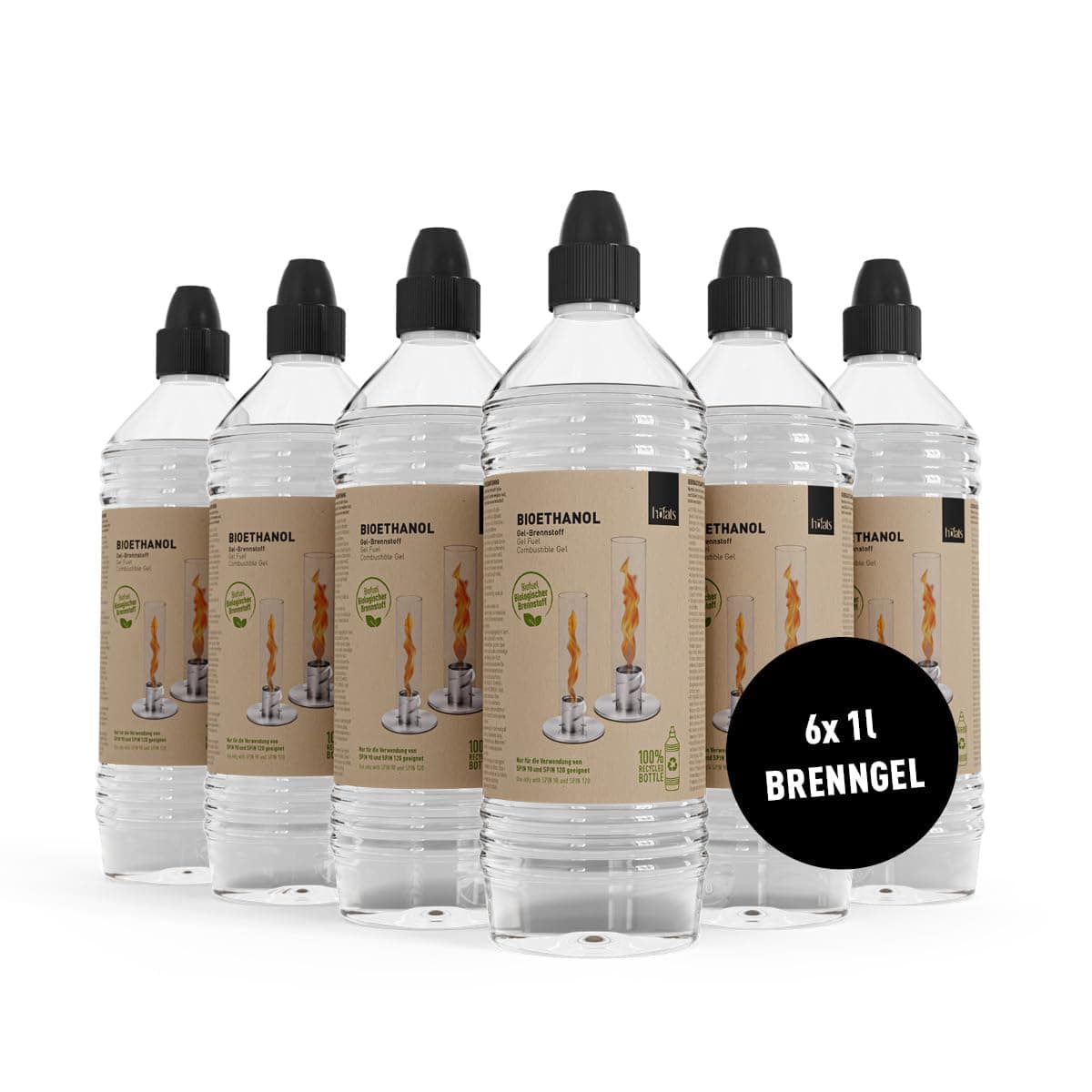höfats - Spin Bioethanol Brenngel 6X 1 Liter Nachfüllflasche 🔥🌿