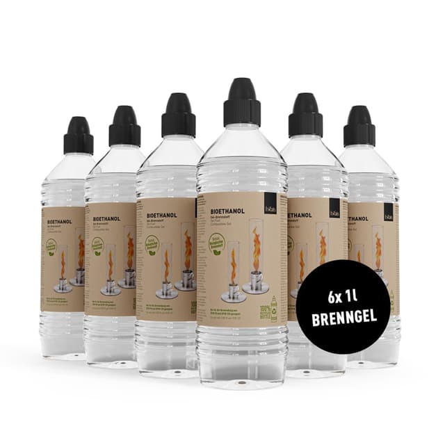 höfats - Spin Bioethanol Brenngel 6X 1 Liter Nachfüllflasche 🔥🌿