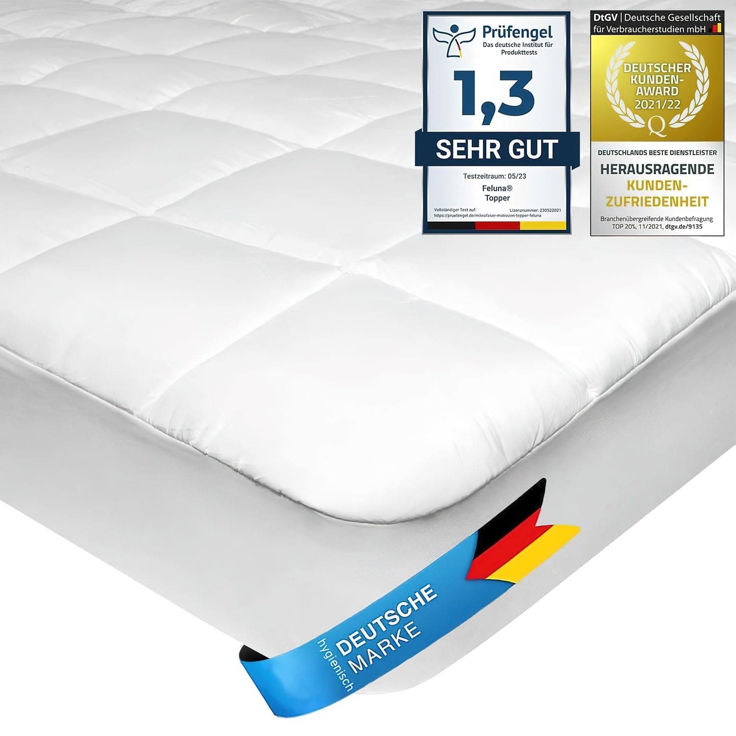 Feluna Mikrofaser Matratzen-Topper gepolsterter Matratzen-Auflage - Matratzenschoner Unterbett Microfaser-Polyester-Schoner 🛏️