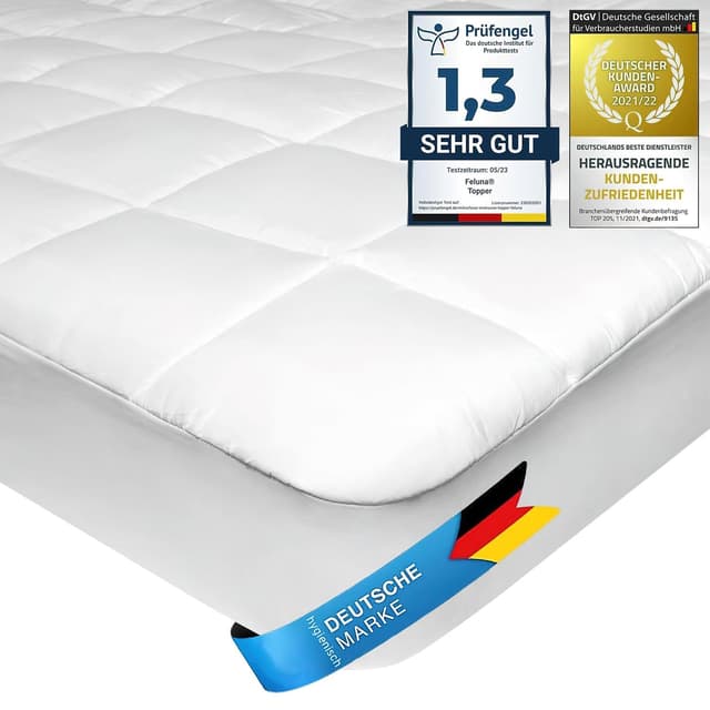 Feluna Mikrofaser Matratzen-Topper gepolsterter Matratzen-Auflage - Matratzenschoner Unterbett Microfaser-Polyester-Schoner 🛏️