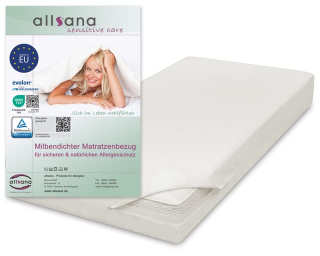 Allsana Allergiker Matratzenbezug 90x200x20 cm 🌿| Anti Milben Encasing 🐜| Milbenschutz für Hausstauballergiker
