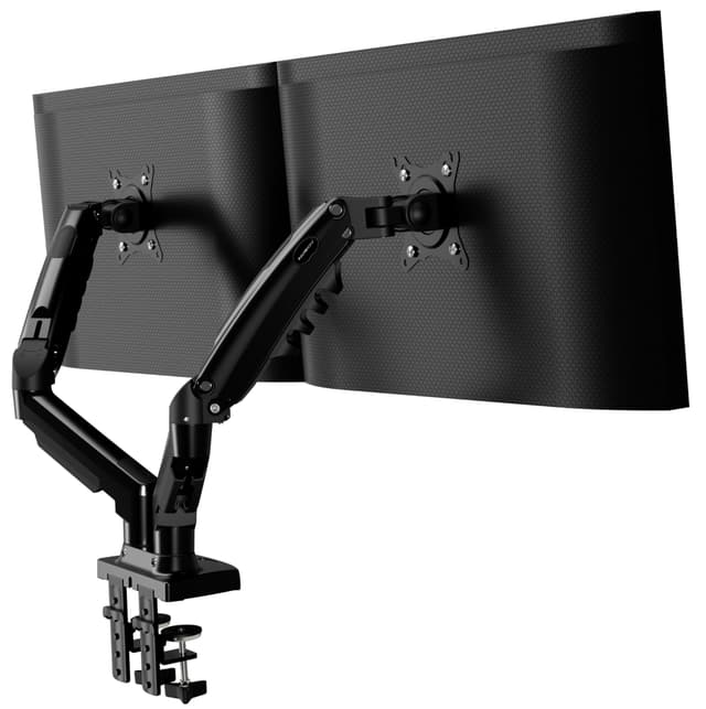 🌟 Invision Monitor Halterung 2 Monitore für 19 bis 32-Zoll-Bildschirme – VESA 75 & 100 mm Schreibtischklemme