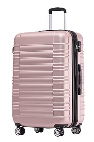 🧳 BEIBYE Reisekoffer 2088 Hartschalekoffer Gepäck Koffer Trolley Bordcase Handgepäck M in 14 Farben (Rosagold) Rosagold M 🌟