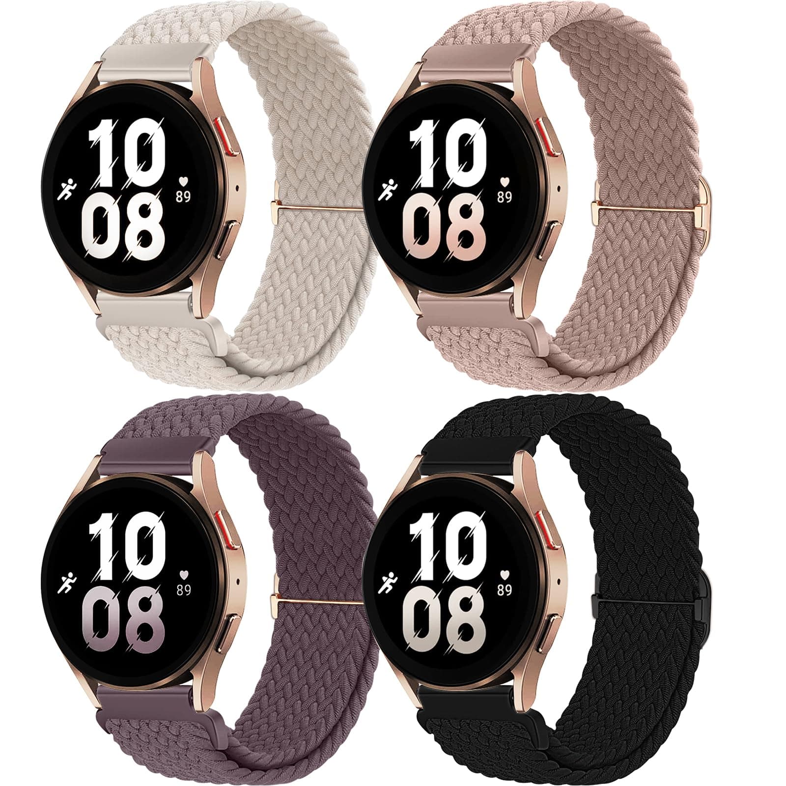 Chinbersky 20mm Nylon Geflochtenes Armband für Samsung Galaxy Watch