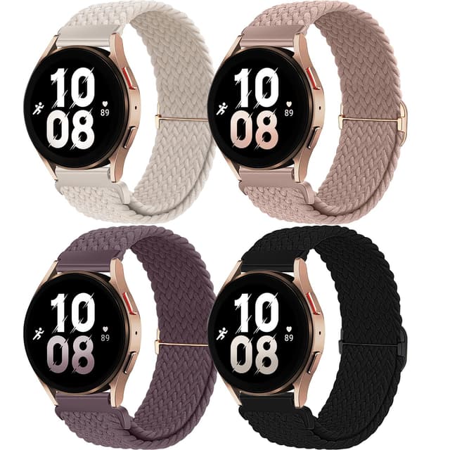 Chinbersky 20mm Nylon Geflochtenes Armband für Samsung Galaxy Watch