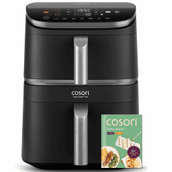 COSORI Turbo Tower Pro Heißluftfritteuse 2 Kammern, 10,8L Double Stack Airfryer mit DualBlaze, Keramikbeschichtung