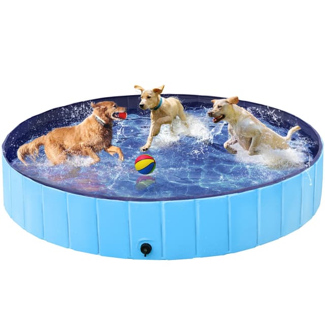 🐶🏊‍♂️ Yaheetech Hundepool faltbar 180 x 30 cm - Schwimmbecken für Hunde
