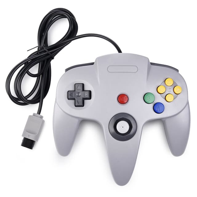 🎮 miadore Retro Wired Controllers für N64 Console | Classic Controller Joystick für Classic 64 Konsole N64 Game System, Grau 🕹️