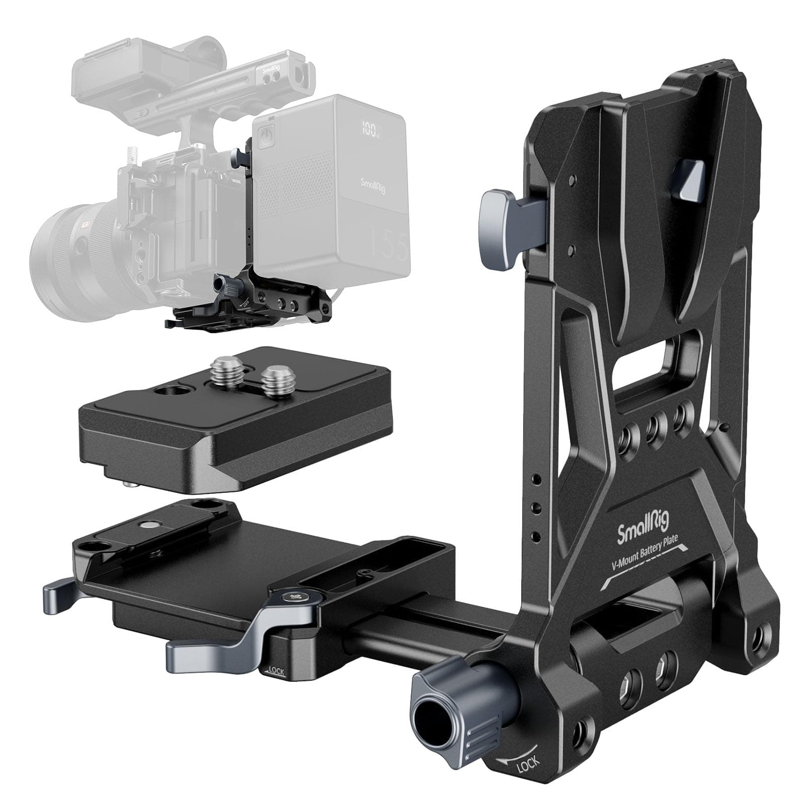 🔋📸 SMALLRIG V-Mount Battery Plate - V-Lock-Akku-Montageplatte