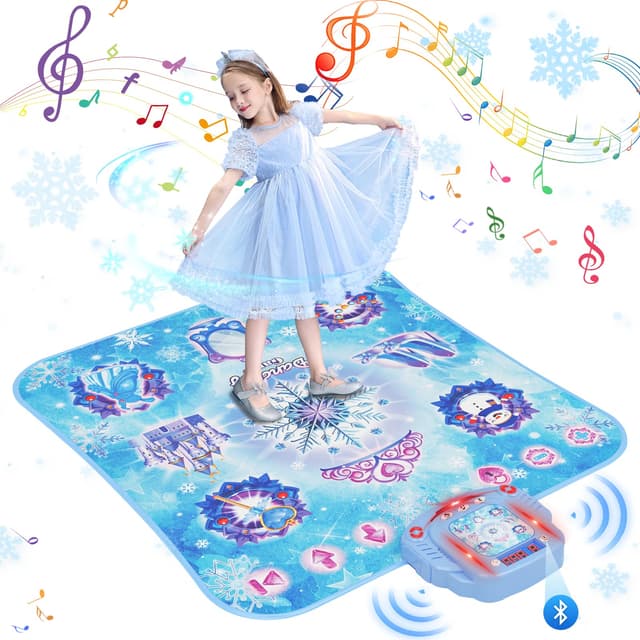 Surelect Prinzessinnen-Tanzmatte für Mädchen 3-12 Jahre - Blau 💃✨👑