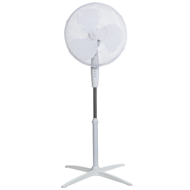 🌀🌬️ Russell Hobbs RHPPF1621 Standventilator, 40,5 cm, leicht, 3 Geschwindigkeiten, Weitwinkel-Schwenken, kräftiger Luftstrom, verstellbare Höhe, weiß - Angebot