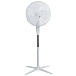 🌀🌬️ Russell Hobbs RHPPF1621 Standventilator, 40,5 cm, leicht, 3 Geschwindigkeiten, Weitwinkel-Schwenken, kräftiger Luftstrom, verstellbare Höhe, weiß - Angebot Angebot bei HelloDeals