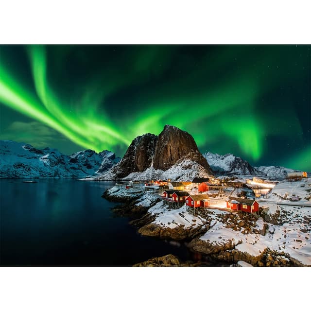 🧩 1000-Teile Puzzle für Erwachsene - Norwegen Aurora Borealis 🌌