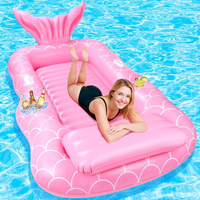 🌞🏖️ Große Wasserluftmatratze für Erwachsene & Kinder - Sommerpool Spaß 🌊💦