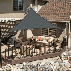 LOVE STORY Sonnensegel Dreieckig 3x3x3m Wasserdicht Anthrazit Sonnenschutz Windschutz Segel PES Polyester Angebot bei HelloDeals