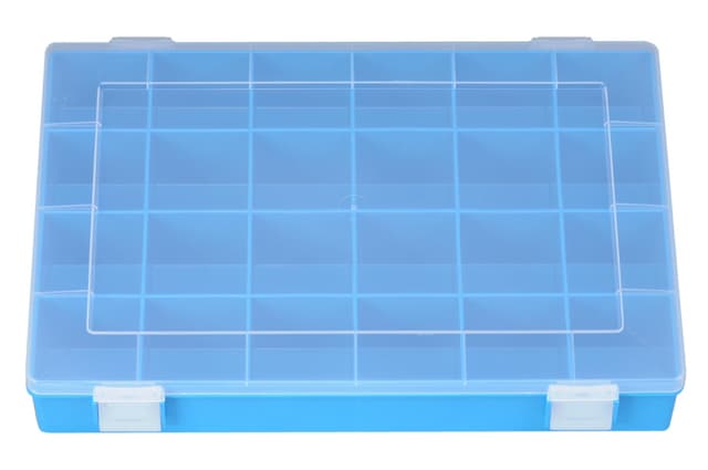 🔩🔧 Hünersdorff Sortimentskasten PP-Classic mit 24 Fächern, blau - Angebot!