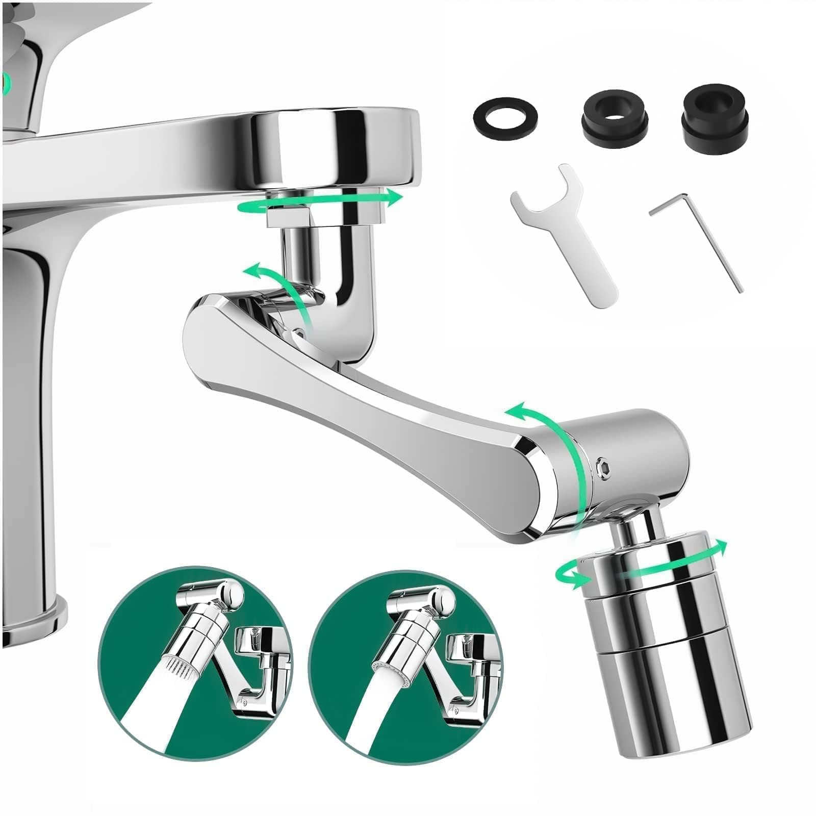 1440° Drehbarer Wasserhahn Aufsatz ROSYNEY 1080° Grad Drehbarer Multifunktionaler Verlängerungshahn