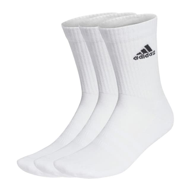 🧦 adidas Unisex Set Di 3 Paia Di Calze Alte Socken 43-45 White / Black 🖤