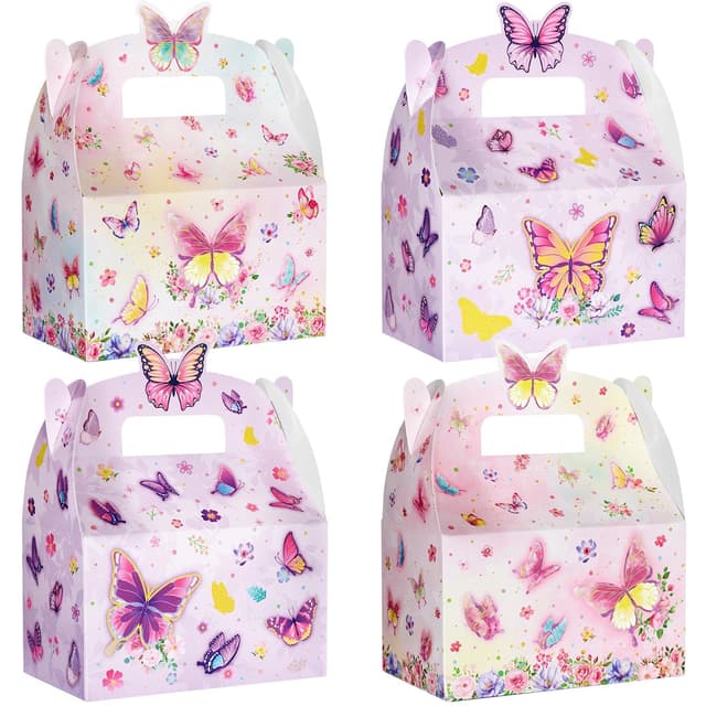 🦋 WERNNSAI Schmetterlings Partyzubehör - 12er Pack Party Geschenkboxen 🎁