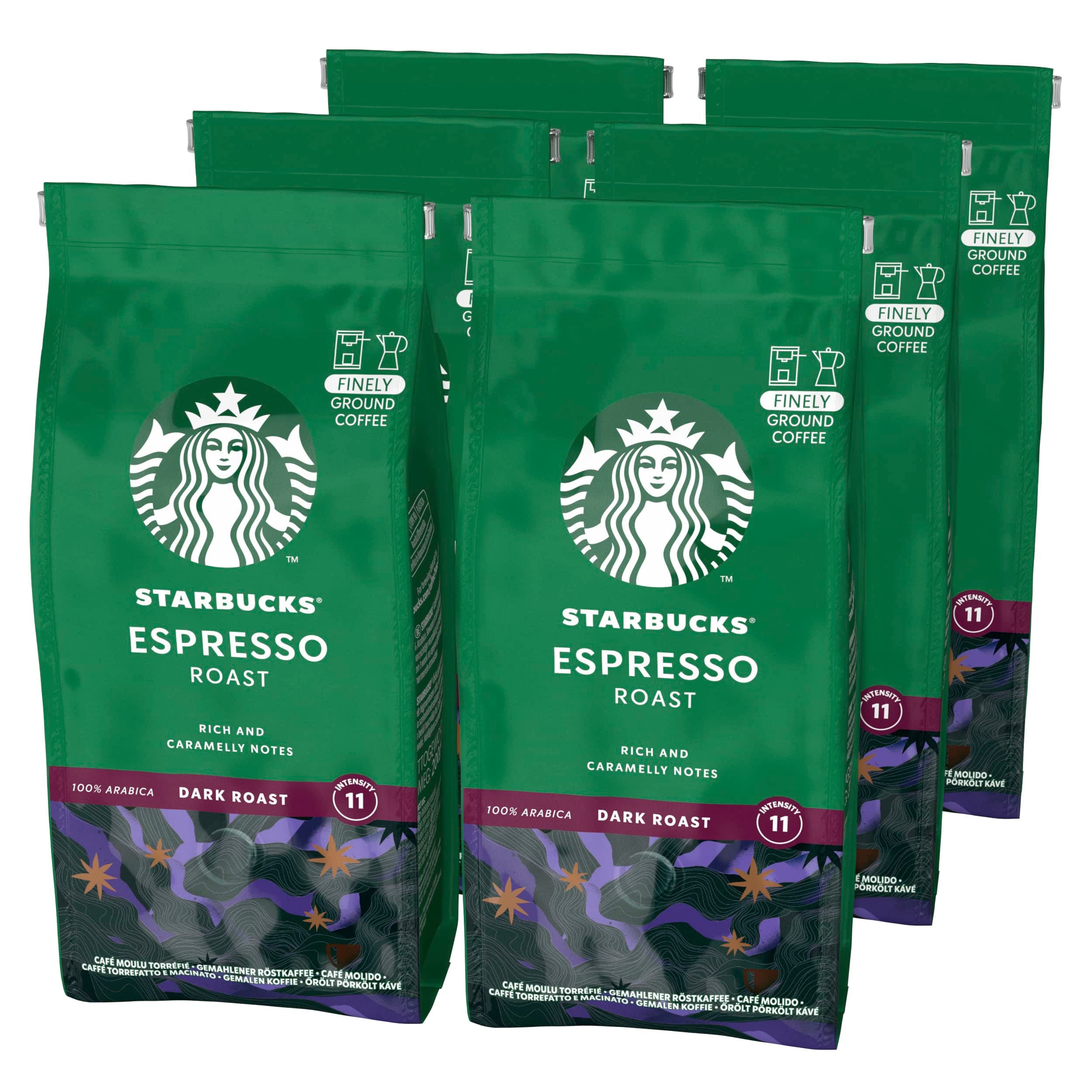 STARBUCKS Espresso Roast, Dunkle Röstung, Filterkaffee 200g (6er Pack) 🌟☕