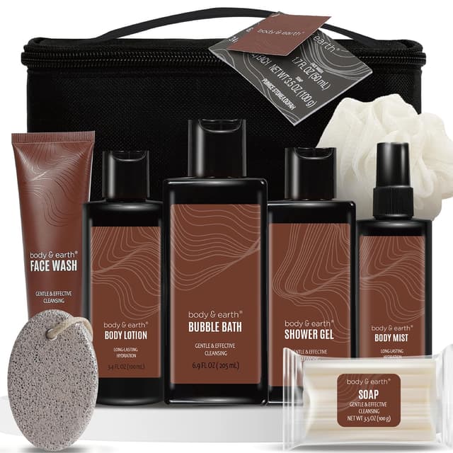 🎁 BODY & EARTH Herren Geschenkset - Sandelholz Duft 🚿