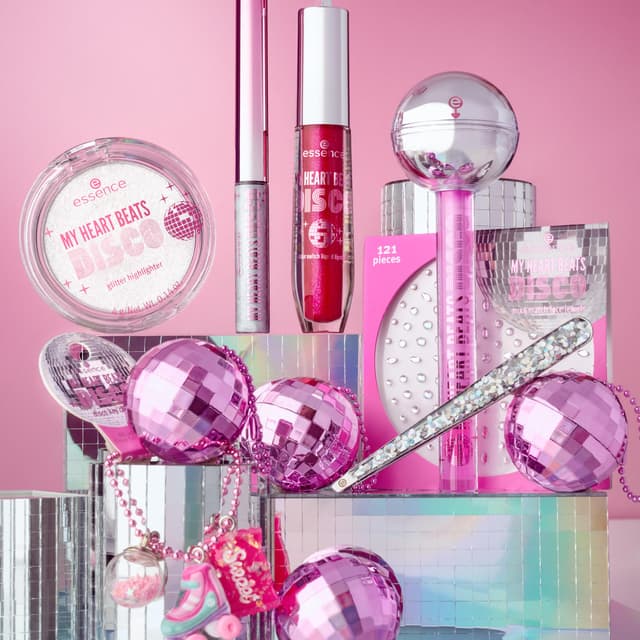 Essence MY HEART BEATS DISCO Mix&Match Face Jewels - Silber Glitzernd