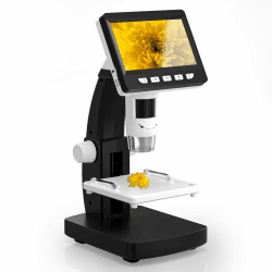 🔬 CIMELR Digital Mikroskop, 4,3-Zoll, 50X-1000X Auflösung, USB Mit 8 Einstellbaren LED-Beleuchtungen Angebot bei HelloDeals