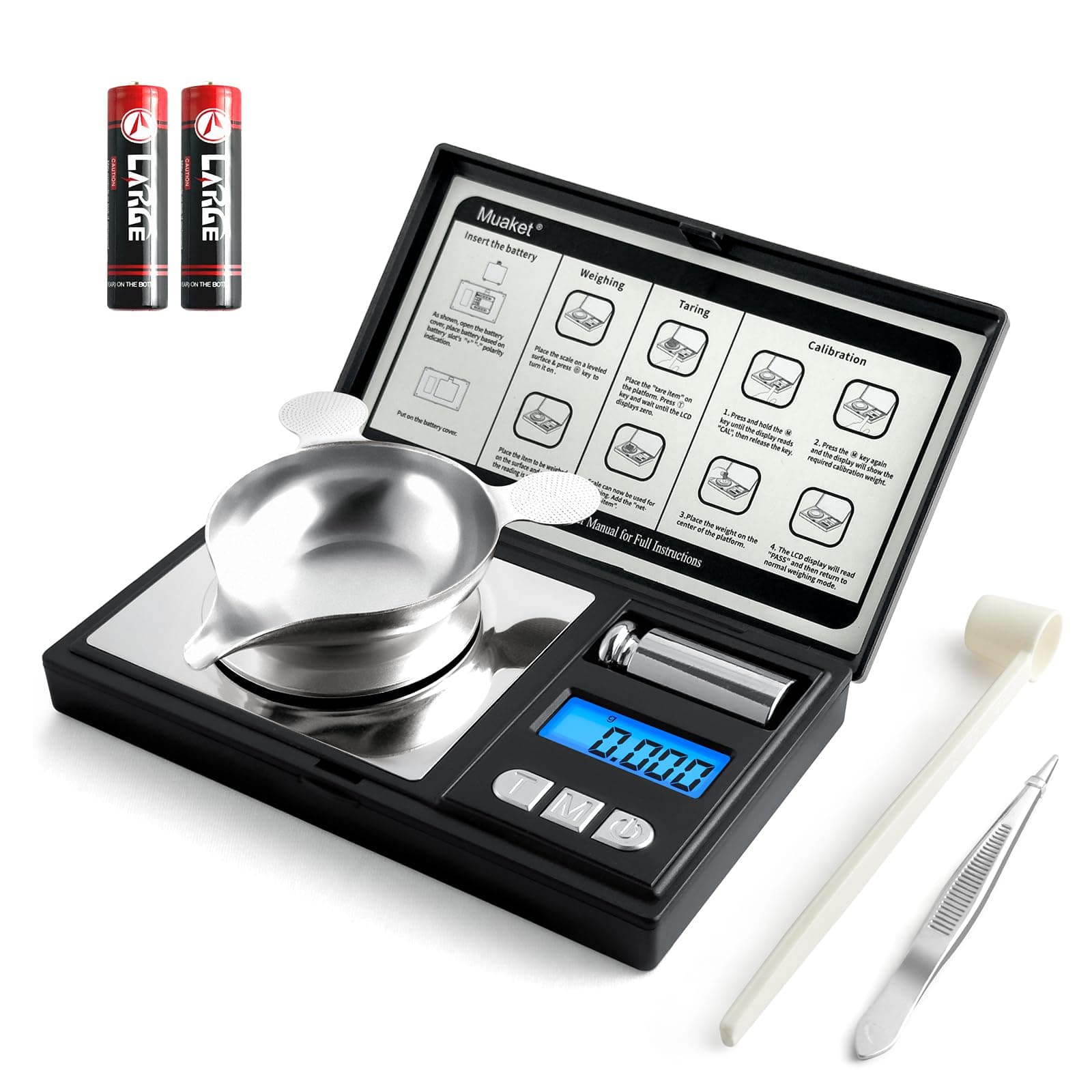 Muaket 50g/0.001g Feinwaage Hochpräzise 🌟 Electronische Milligramm Waage