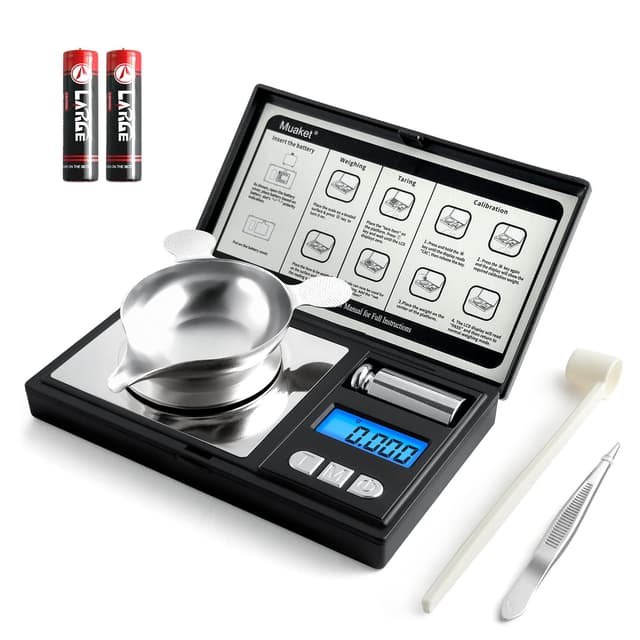 Muaket 50g/0.001g Feinwaage Hochpräzise 🌟 Electronische Milligramm Waage
