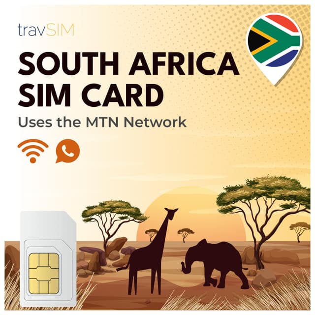 📱💳 travSIM Südafrika SIM-Karte | 100GB Daten | 4G-Geschwindigkeit