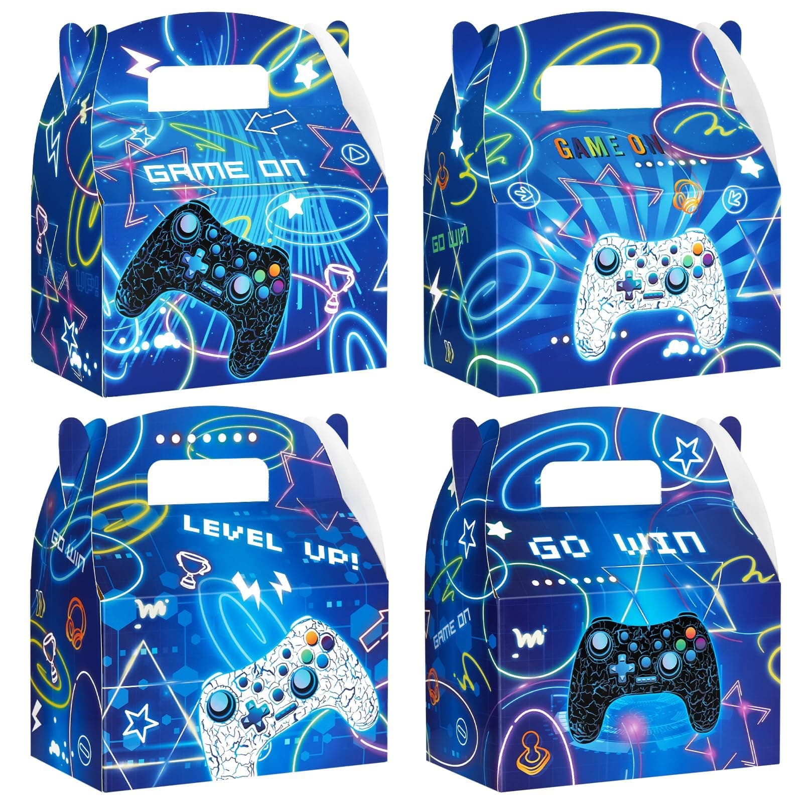 🎮 WERNNSAI Videospiel Partyzubehör - 12 Stück Videospiel Party Geschenkboxen 🎁