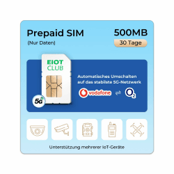 EIOTCLUB Prepaid SIM Karte für 5G/4G LTE-Überwachungskamera Angebot bei HelloDeals