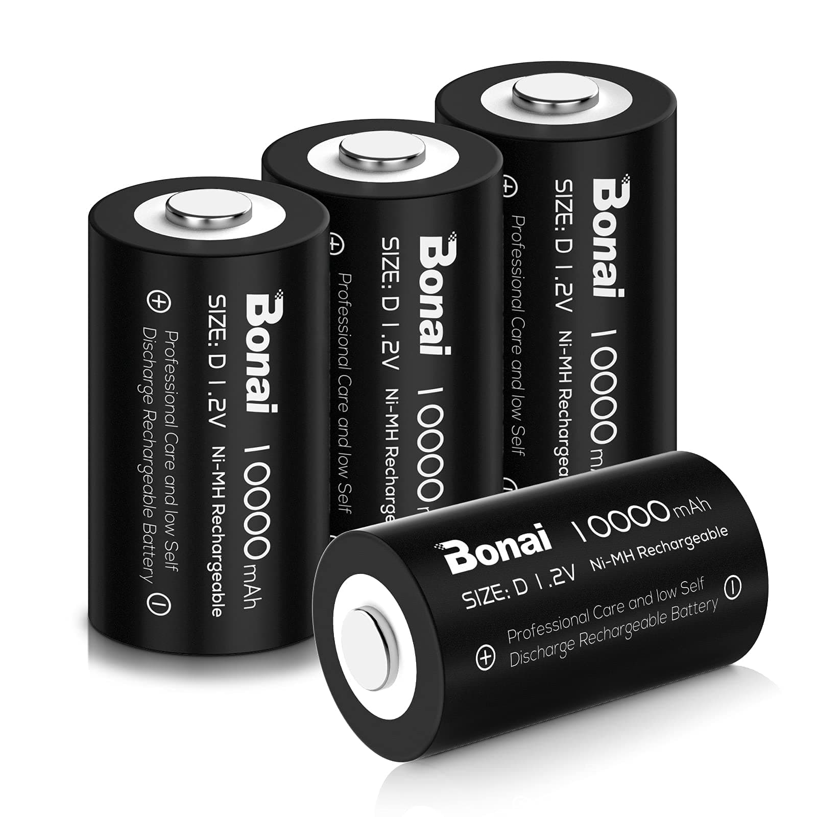 BONAI D Akku 10000mAh Mono D Wiederaufladbar Batterien 🌟 Hohe Kapazität & Lange Lebensdauer 🌿