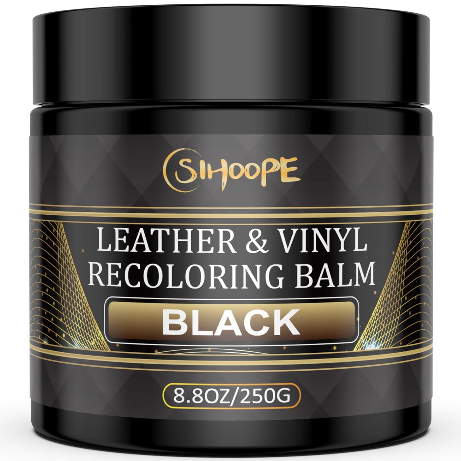 SIHOOPE Schwarz-Leder-Reparatur-Set, 250ml 🛋️👞🚗 - Lederpflege und Reparatur Balsam