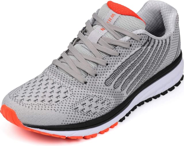 👟 WHITIN Laufschuhe Herren Damen Turnschuhe Sportschuhe Mit 9 Farben 36-47 44 EU Hellgrau 🏃‍♂️