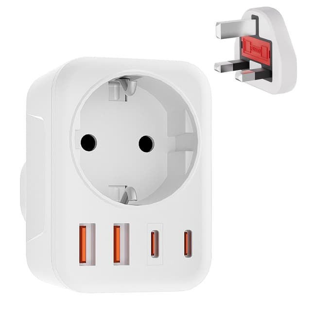 Reiseadapter UK Adapter England Deutschland Stecker mit 5-in-1 Funktion 🌍