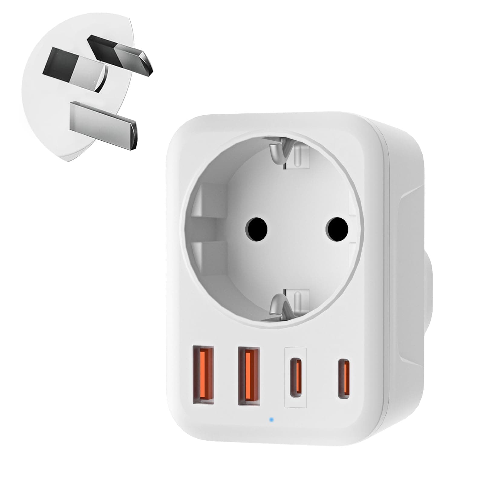 Denalne Adapter Australien, 5 in 1 Reiseadapter - Sonderangebot