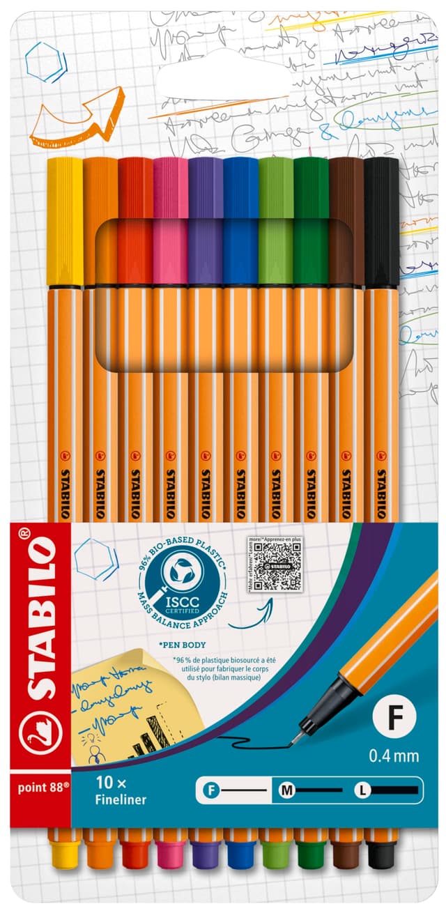 🌟 Mega Deal! STABILO Fineliner point 88 - 10er Pack - Standardfarben 10 🖊️