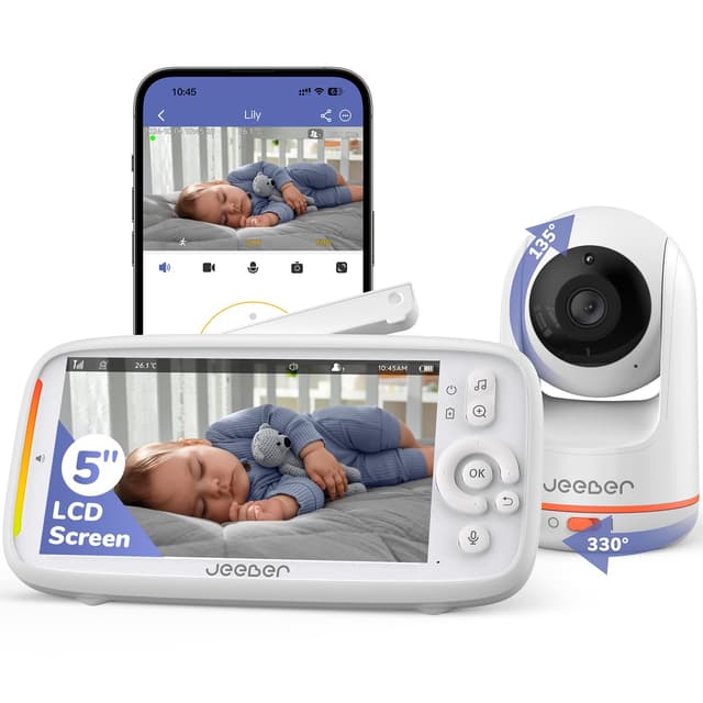 Jeeber 2K/3MP Babyphone mit Kamera und APP 📹👶