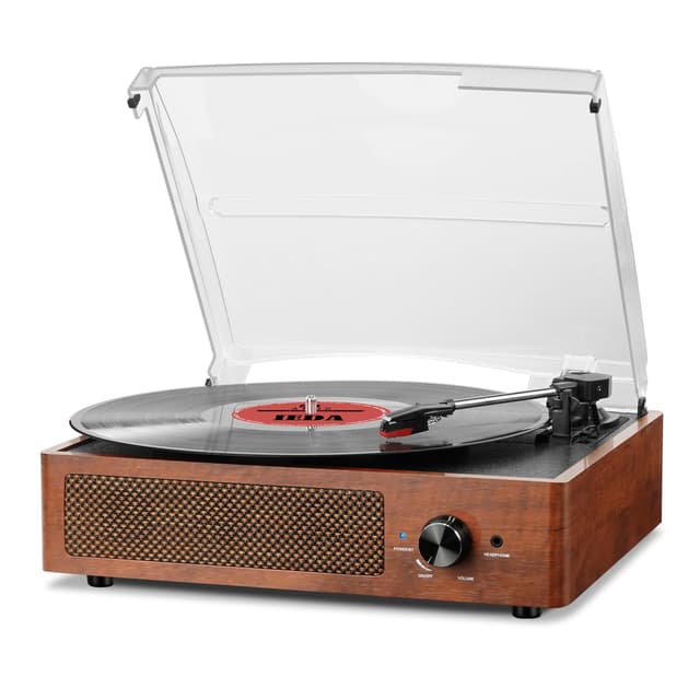 Vinyl Plattenspieler Bluetooth Plattenspieler mit eingebauten Lautsprechern 🎶🎧 Vintage Schallplattenspieler Orange