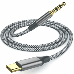 Henrety USB-C-auf-3,5-mm-AUX-Kabel für iPhone, Galaxy, Pixel, iPad Pro, MacBook - Stilvoll und hochwertig