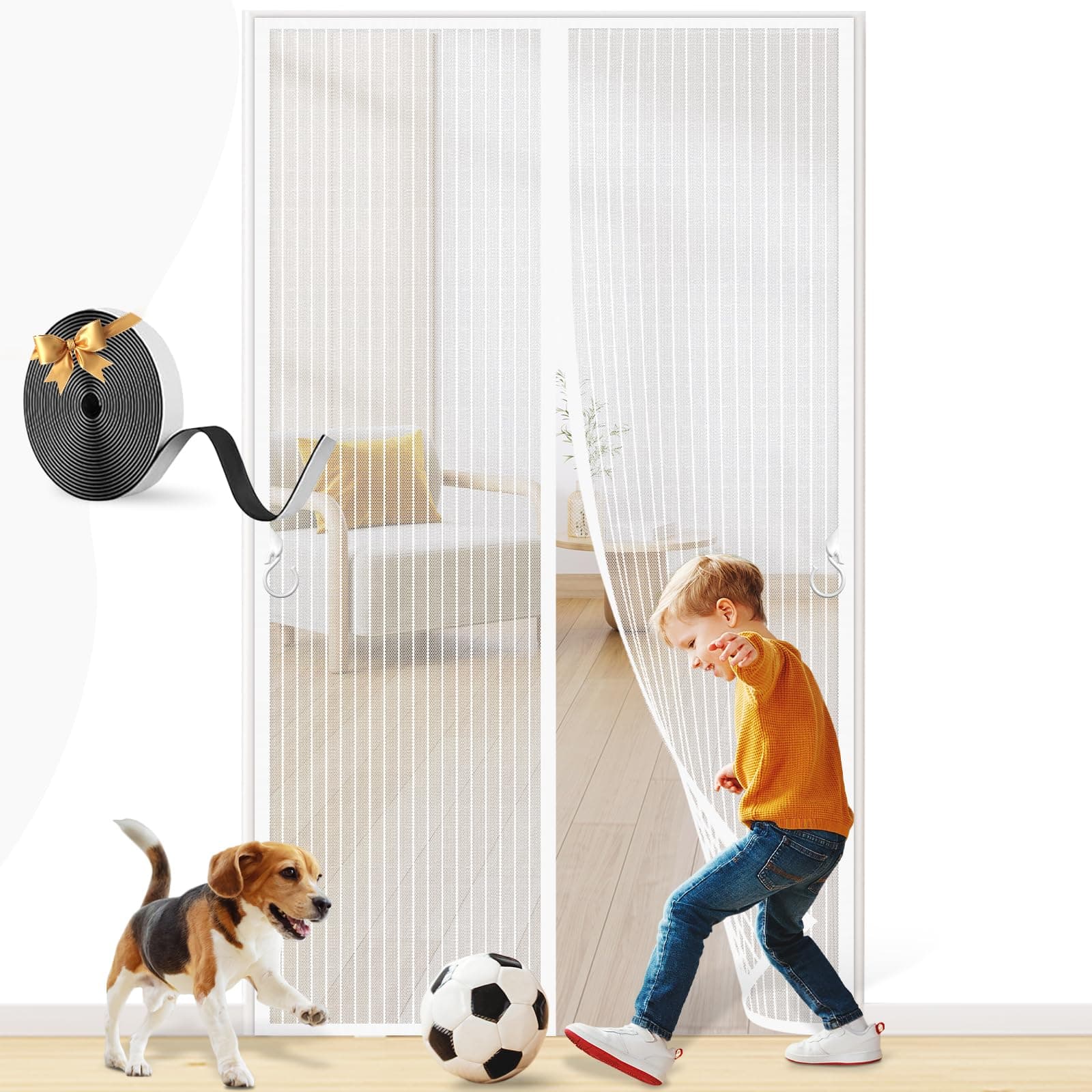 🪰🚪 FORTRY Fliegengitter Magnet Tür - Premium Fliegengitter für Balkon- und Terrassentüren