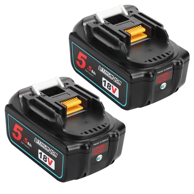 🔋🔧 Powarobor 2 Stück BL1850B 18V 5,5Ah Li-ion Ersatz Akku Kompatibel mit Makita 18V Akkus BL1850 BL1860