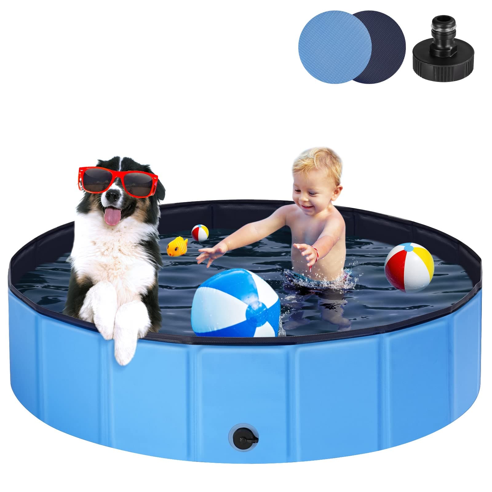 🐶🏊‍♂️ Ezilif Hundepool für Große & Kleine Hunde - Faltbares Schwimmbecken für Hunde!