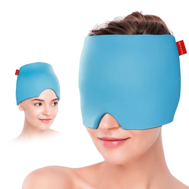 🌬️😴 Comfytemp Migräne Maske Gel Kühlmaske - Kaltkompressionstherapie für Kopfschmerzen und Entspannung 😴🌬️