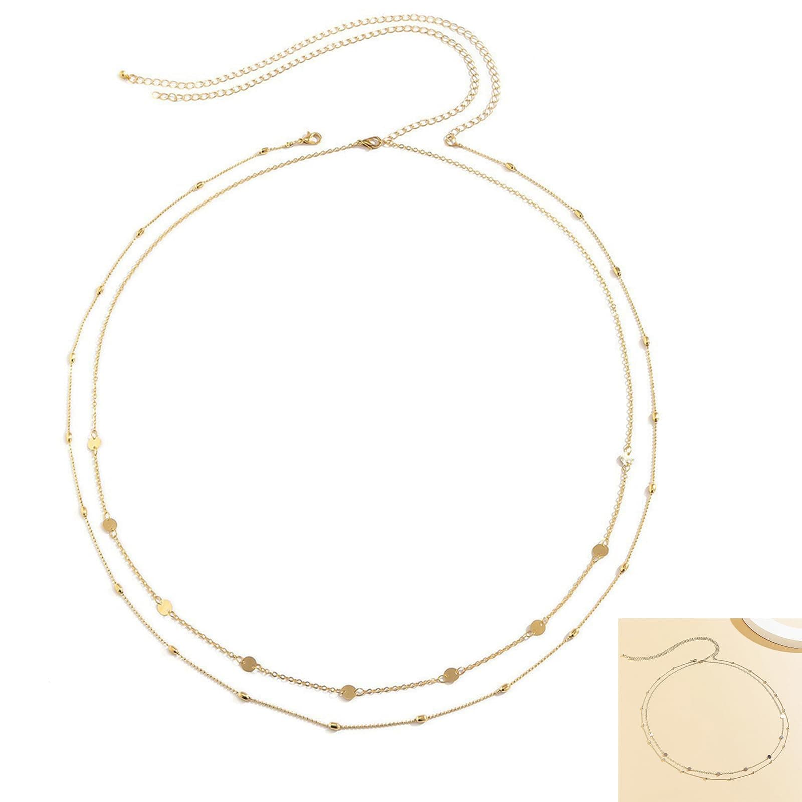 Günstige Damen-Bauchkette aus 18K Gold - Angebot