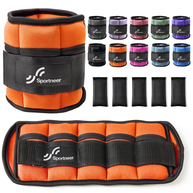 Sportneer Knöchelgewicht - Verstellbares Gewichte-Set in Orange 🏋️‍♂️