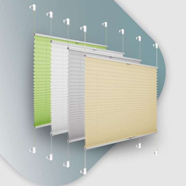 Buseu Plissee ohne Bohren Klemmfix 60x110cm Creme Jalousie Sonnenschutz 🏠