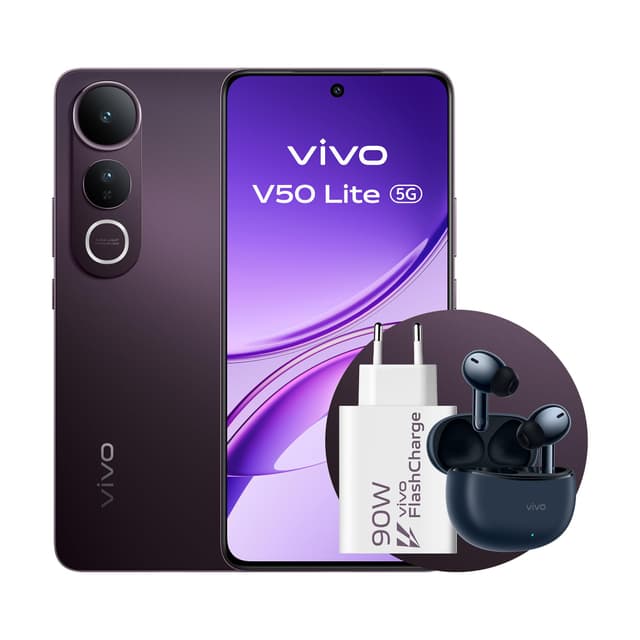 VIVO V50 Lite 5G Smartphone Bundle mit Ladegerät & TWS 3e