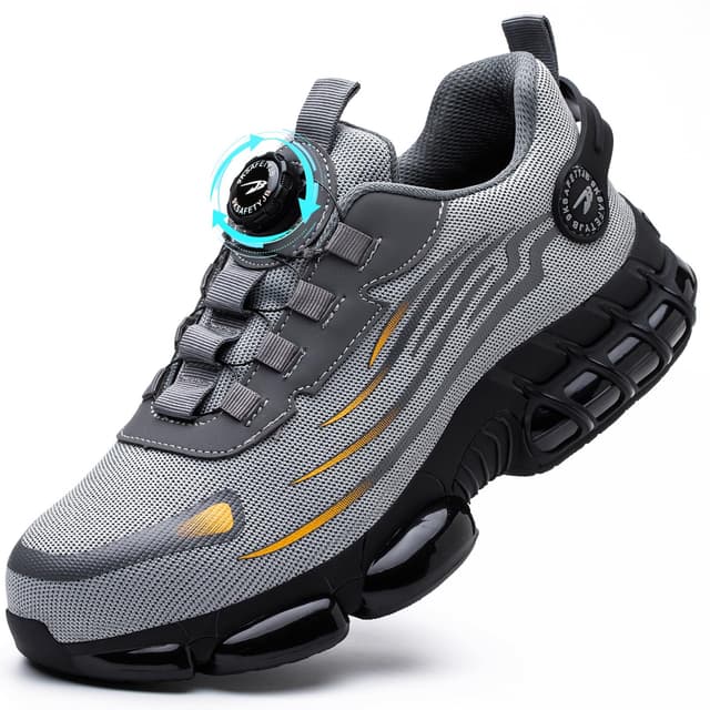 Sicherheitsschuhe Arbeitsschuhe Herren Damen Stahlkappenschuhe Sportliche Leicht Trends Anti-Smash und Anti-Punktur Versicherung Schuhe Unisex Safety Shoes 38-46 EU 38 EU 266 Grau 🛡️👟